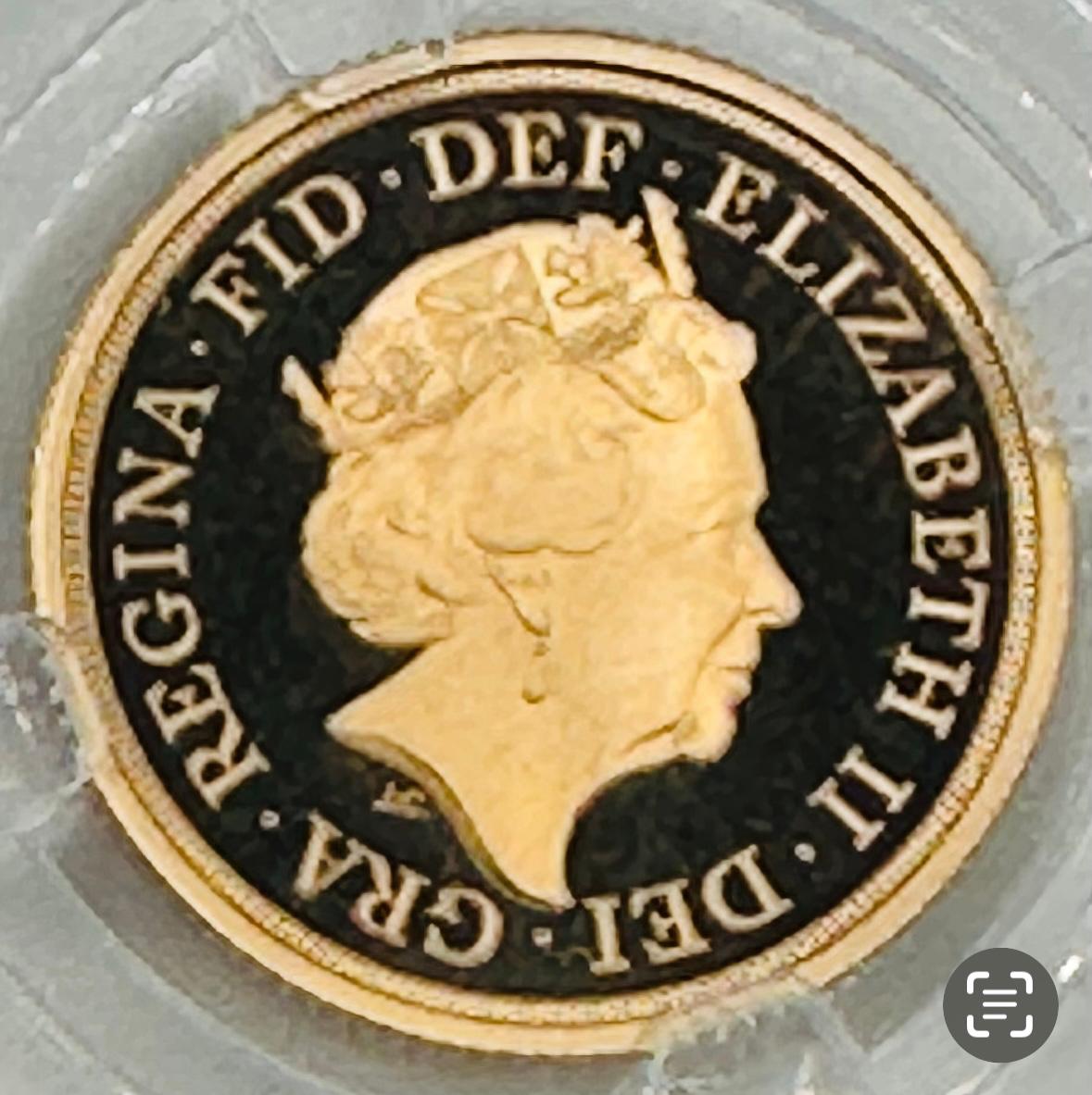 2018 Great Britain 1 Sovereign Gold Proof Coin – Queen Elizabeth II – MGC Graded PF-69 CAMEO