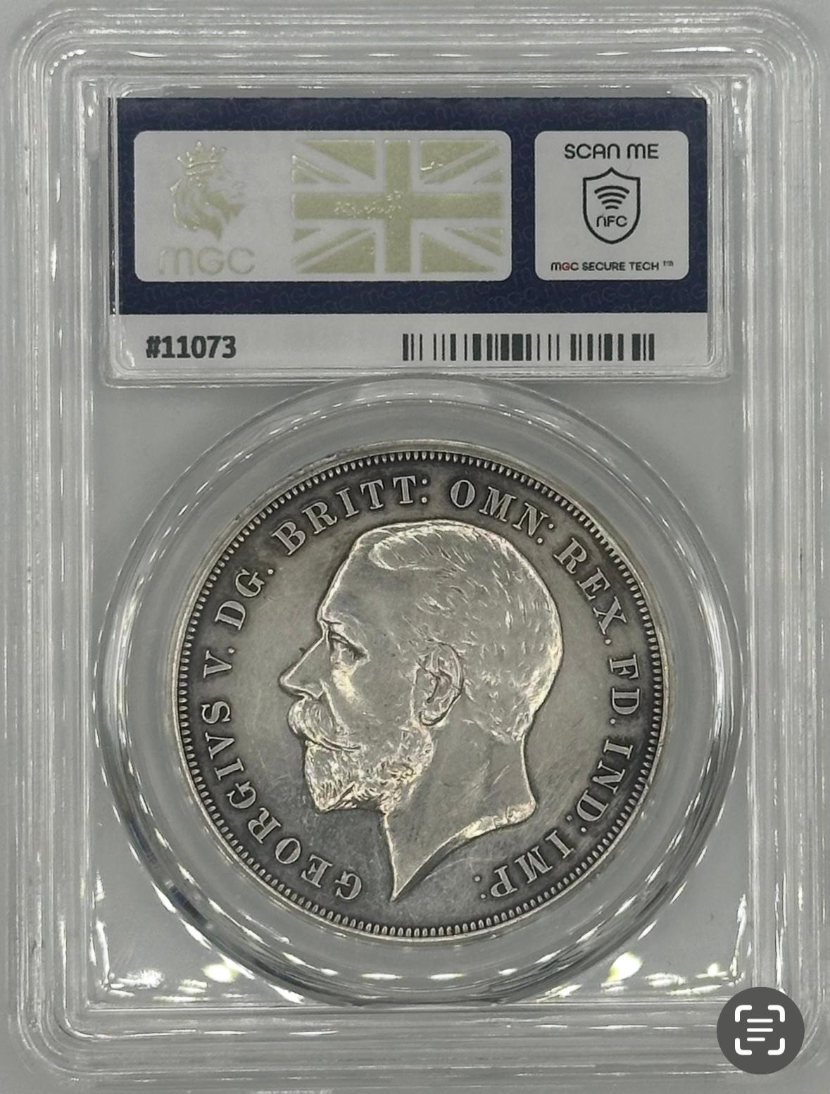 1935 Great Britain 1 Crown – King George V – Jubilee Issue – Incuse Edge Lettering – MGC Graded PF-61