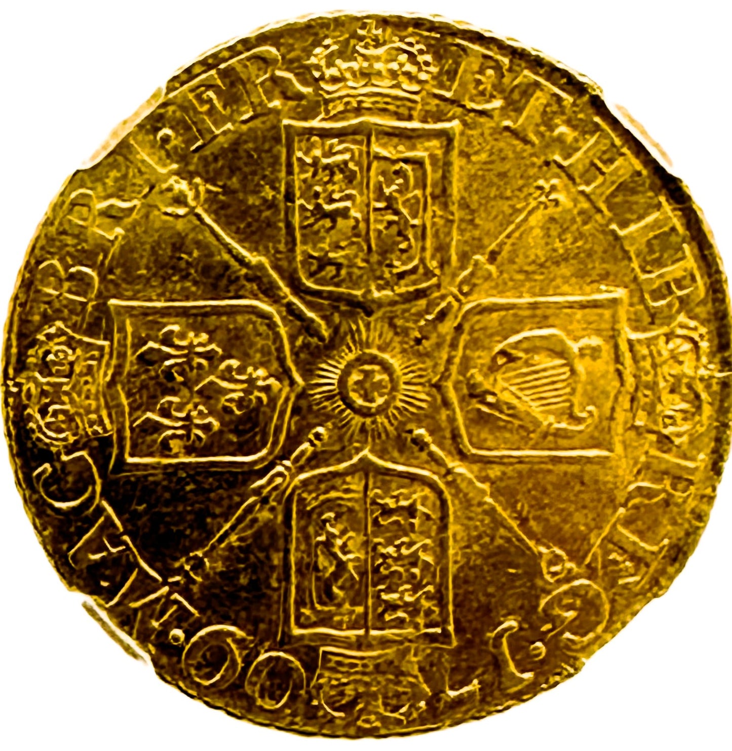 1748 Two Guinea – King George II – MGC Graded AU-50