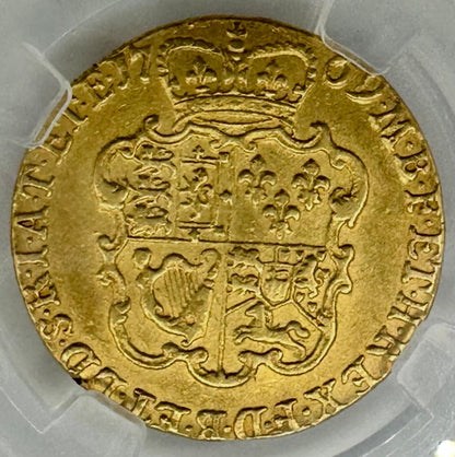 1769 Great Britain 1 Guinea Gold Coin – King George III – MGC Graded AU-58