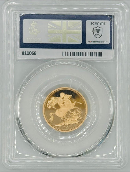 2018 Great Britain 1 Sovereign Gold Proof Coin – Queen Elizabeth II – MGC Graded PF-69 CAMEO