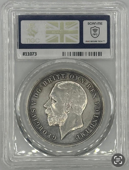 1935 Great Britain 1 Crown – King George V – Jubilee Issue – Incuse Edge Lettering – MGC Graded PF-61